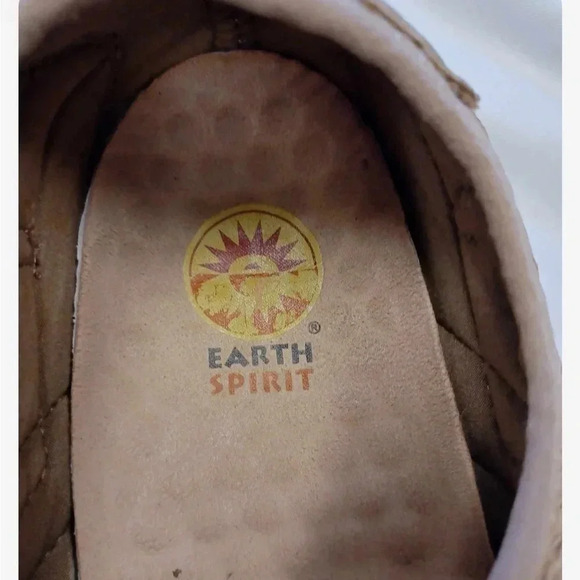 Earth Spirit Brown Tan Closed Toe Velcro Slip On Sandals Size  8 - Picture 10 of 11